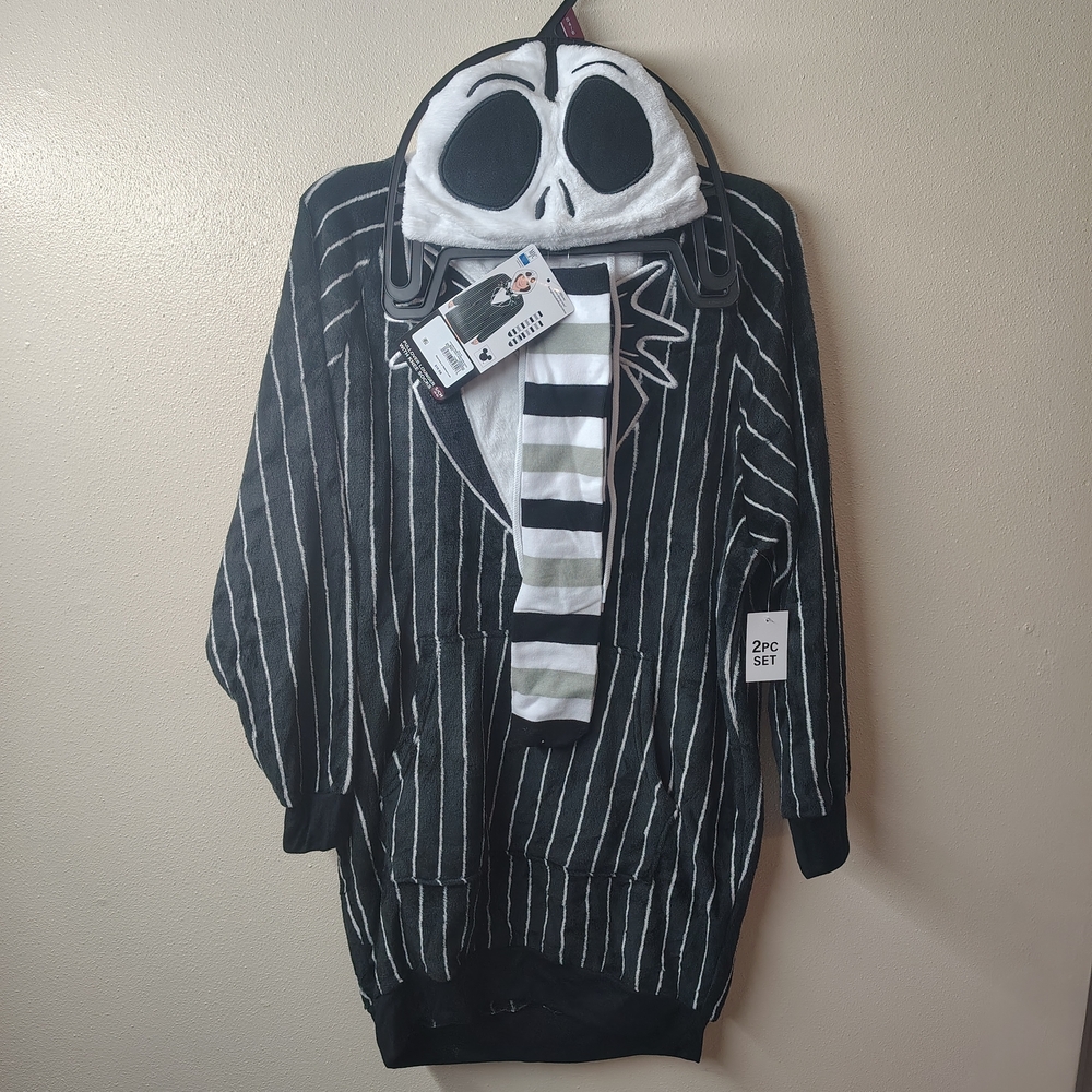 Disney Black and White Skeleton Pajama Set